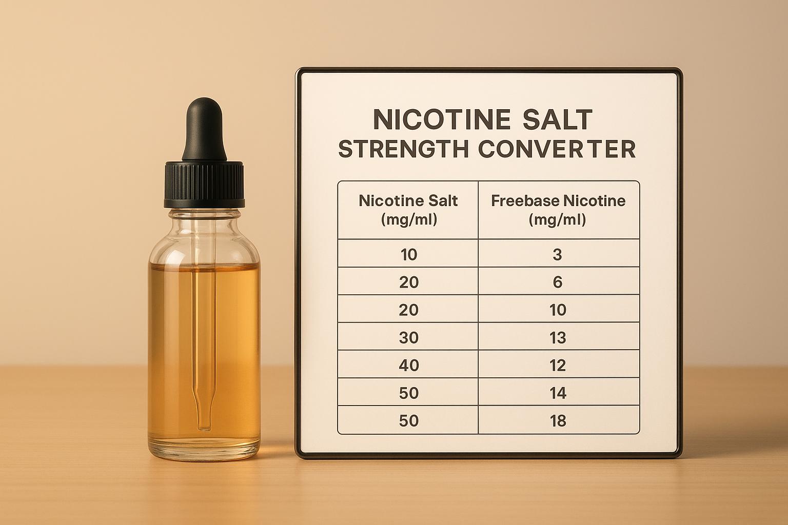 Nicotine Salt Strength Converter Nicotine Salt Strength Converter