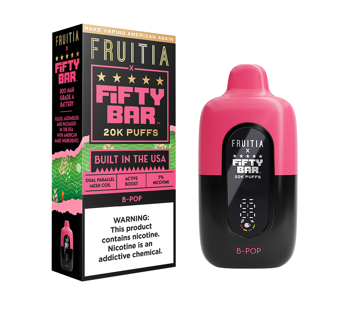 B Pop | Fruitia x Fifty Bar 20K Disposable | FRUITIA B Pop | Fruitia x Fifty Bar 20K Disposable | FRUITIA