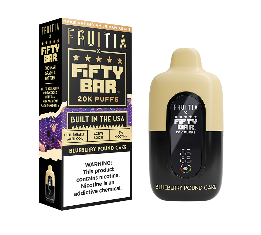 Blueberry Pound Cake | Fruitia x Fifty Bar 20K Disposable | FRUITIA Blueberry Pound Cake | Fruitia x Fifty Bar 20K Disposable | FRUITIA