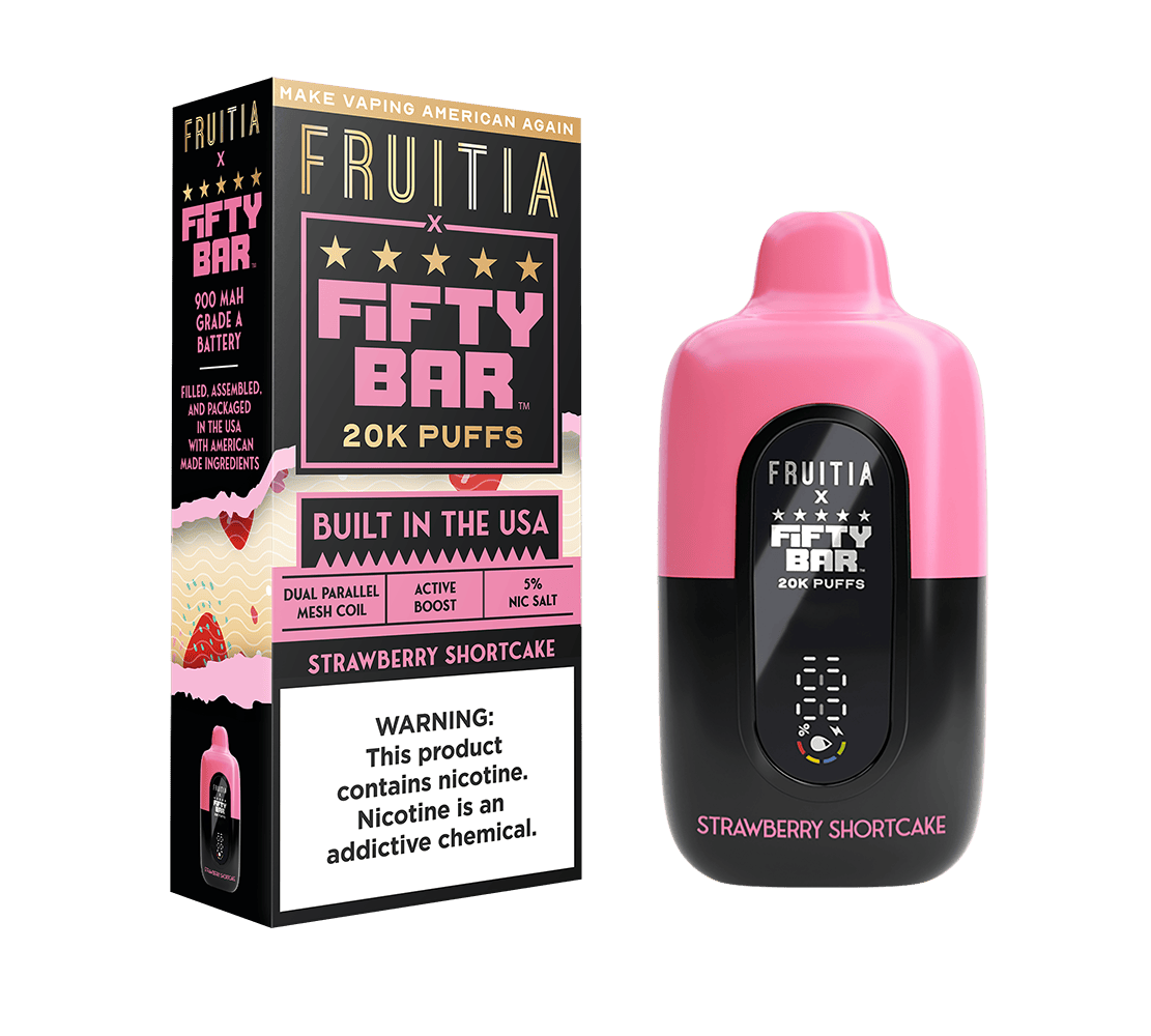 Strawberry Shortcake | Fruitia x Fifty Bar 20K Disposable | FRUITIA Strawberry Shortcake | Fruitia x Fifty Bar 20K Disposable | FRUITIA
