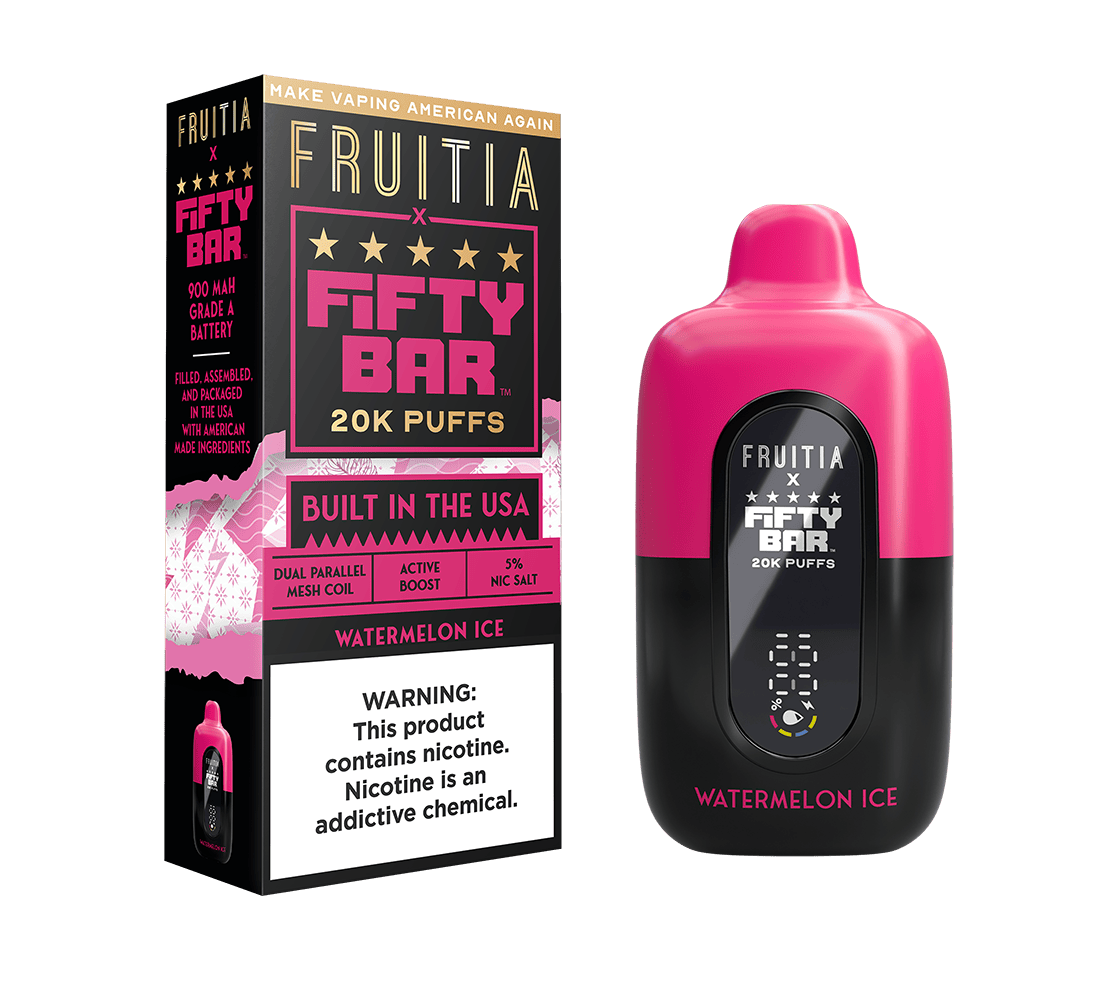 Watermelon Ice | Fruitia x Fifty Bar 20K Disposable | FRUITIA Watermelon Ice | Fruitia x Fifty Bar 20K Disposable | FRUITIA