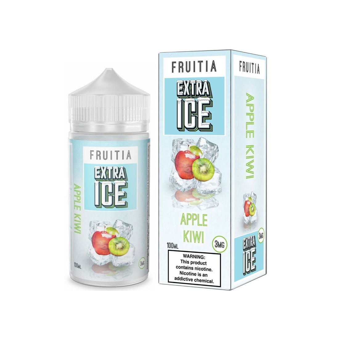 Apple Kiwi Extra Ice (100mL) - FRUITIA -  E-Liquid