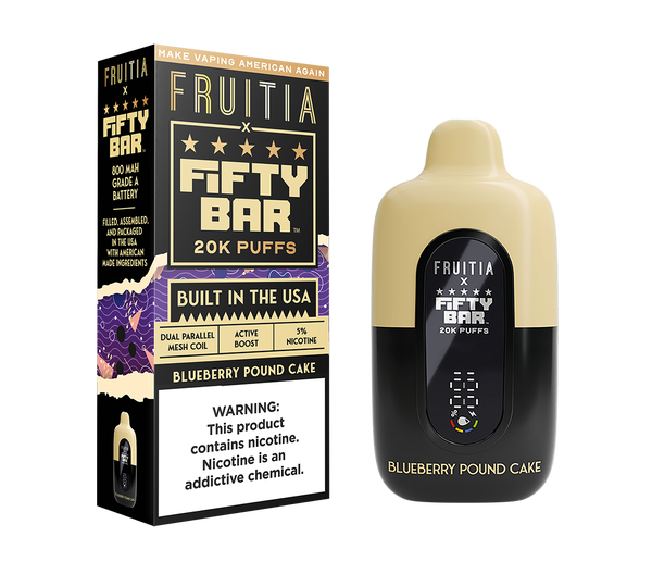 Blueberry Pound Cake | Fruitia x Fifty Bar 20K Disposable | FRUITIA Blueberry Pound Cake | Fruitia x Fifty Bar 20K Disposable | FRUITIA