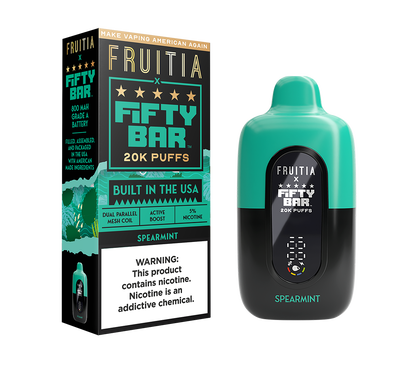 Spearmint,Disposable,Disposable, FRUITIA x Fifty Bar,FRUITIA x Fifty Bar