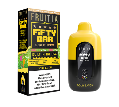 Sour Batch | Fruitia x Fifty Bar 20K Disposable | FRUITIA Sour Batch | Fruitia x Fifty Bar 20K Disposable | FRUITIA